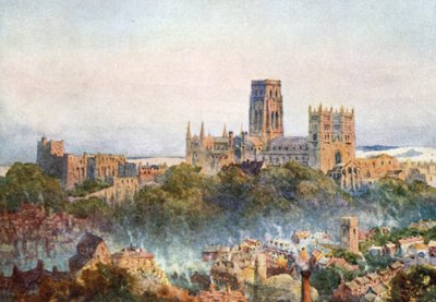 Canterbury fra jernbanen (farge litho) av William Wiehe Collins