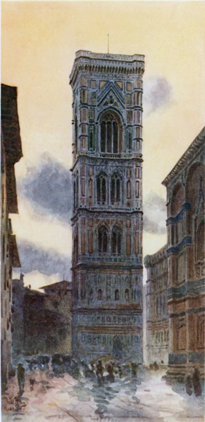 Firenze. The Campanile (farge litho) av William Wiehe Collins