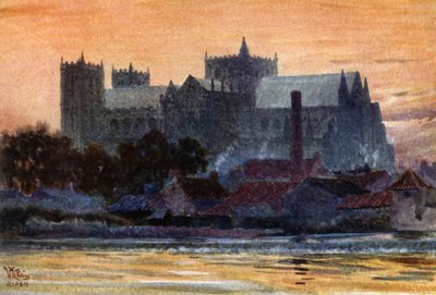 Ripon, katedralen (farge litho) av William Wiehe Collins