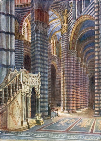 Siena. The Arch of St. Joseph (farge litho) av William Wiehe Collins