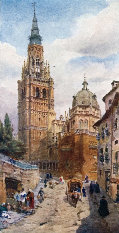 Toledo, katedralen (farge litho) av William Wiehe Collins