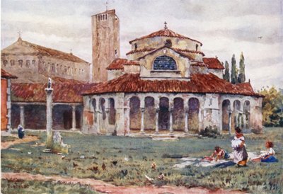 Torcello. Sta Fosca og katedralen (farge litho) av William Wiehe Collins