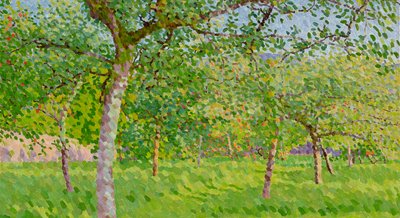 Orchard in Autumn, 2020 (olje på lerret) av William Wilkins