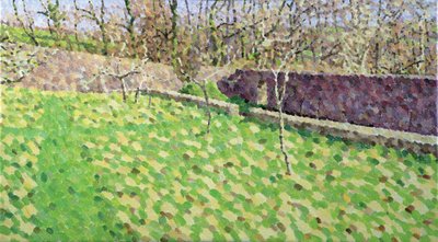 Orchard in Winter Sun, 2011 (Olje på lerret) av William Wilkins