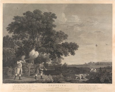 Skyting, Plate III av William Woollett