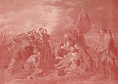 General Wolfes død, c1776 1909 av William Woollett