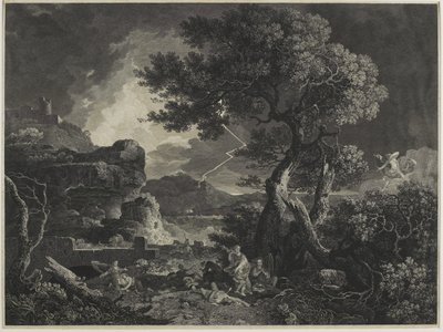Ødeleggelsen av barna til Niobe, 1761 av William Woollett