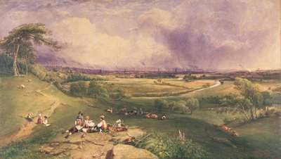 Manchester from the Cliff, Higher Broughton (akvarell på papir) av William Wyld