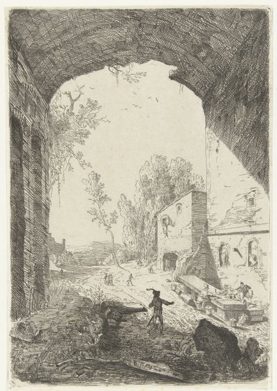 Inn på Grotta della Ninfa Egeria av William Young Ottley