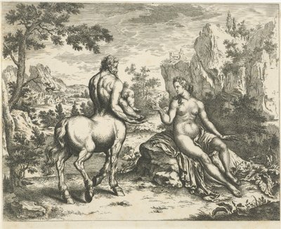 Ocyrhoe spår skjebnen til Chiron og Asclepius av William Young Ottley