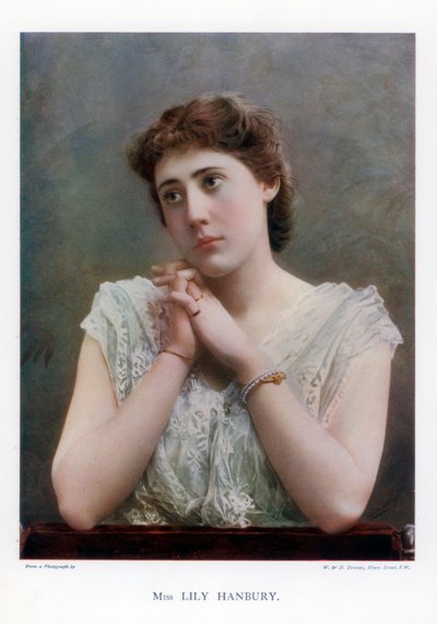 Lily Hanbury , engelsk sceneskuespillerinne, 1901. av William and Daniel Downey