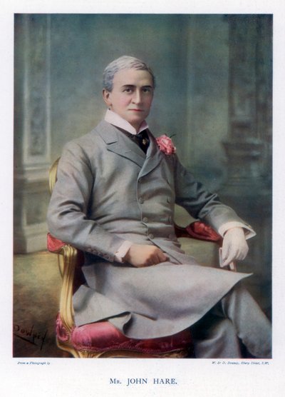 Sir John Hare, engelsk skuespiller og manager for Garrick Theatre, 1901. av William and Daniel Downey