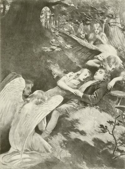 Hansel and Gretel, akt II scene ii (gravyr) av William de Leftwich Dodge