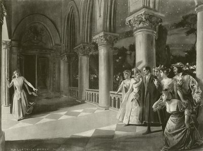 Lucia di Lammermoor, akt III scene vi (gravyr) av William de Leftwich Dodge