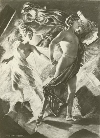 Orfeus og Eurydike, akt IV scene i (gravyr) av William de Leftwich Dodge