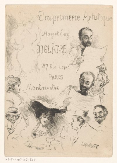 Visittkort fra skriveren Eugène Delâtre i Paris av Willibald Wolf Rudinoff
