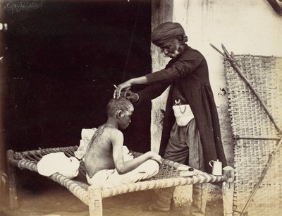 Indisk frisør, 1860-tallet. av Willoughby Wallace Hooper