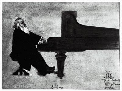 Den tyske komponisten Johannes Brahms (Hamburg av Willy von Beckerath