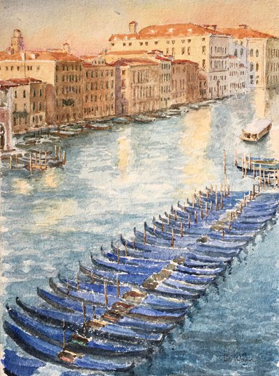 998 desember soloppgang fra Palazzo Michiel dal Brusa av Wilson Clive