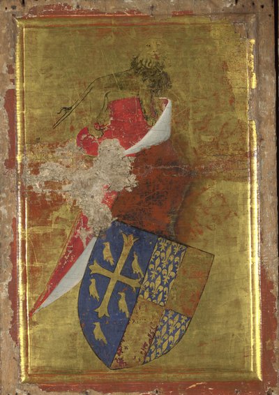 Våpenskjoldet til Richard II av England Det ytre panelet til Wilton Diptych, mellom 1395 og 1399 av Wilton Master
