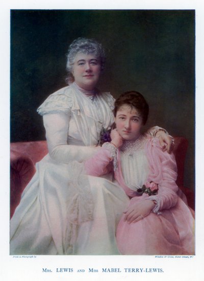 Fru Lewis Kate Terry og frøken Mabel Terry-Lewis, britiske skuespillerinner, 1901. av Window and Grove