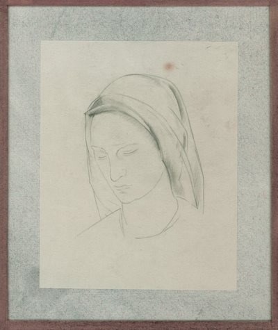 Studie for St Martin altertavle, ca. 1928 (blyant på papir) av Winifred Knights