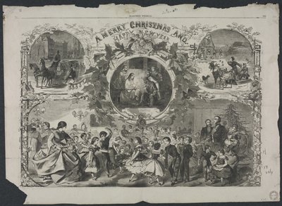 En god jul og et godt nytt år, 1859. av Winslow Homer