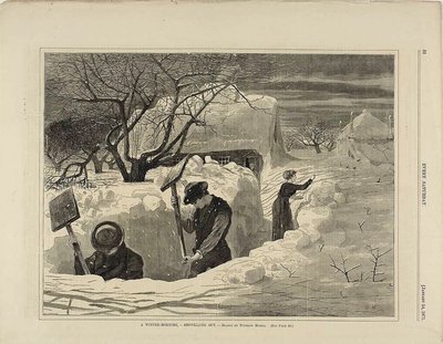 En vintermorgen som måker ut av Winslow Homer