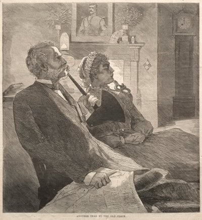 Another Year by the Old Clock, 1870. av Winslow Homer