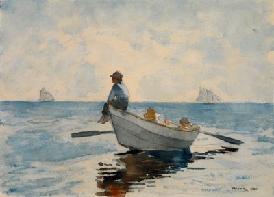 Gutter i en dory, 1880. av Winslow Homer