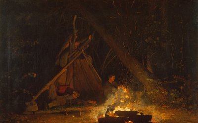 Leirbrann, 1880. av Winslow Homer