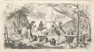 Camp Meeting Sketches: Cooking, 1858. av Winslow Homer