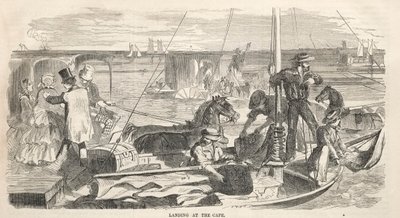 Leirmøteskisser: Landing ved Kapp, 1858. av Winslow Homer