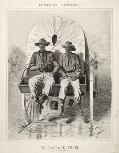 Kampanjeskisser: Bagasjetoget, 1863. av Winslow Homer
