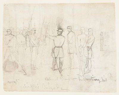 Oberst Dwight inspiserer sitt regiment av Winslow Homer
