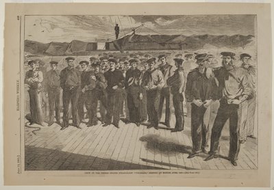 Mannskapet på den amerikanske dampsluppen Colorado, innrullert i Boston, juni 1861 av Winslow Homer