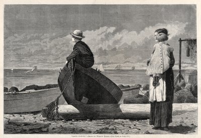 Pappa kommer!, 1873. av Winslow Homer
