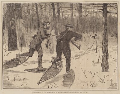 Deer-Stalking in the Adirondacks in Winter, utgitt 1871. av Winslow Homer