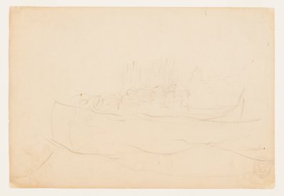 Dory fylt med menn av Winslow Homer