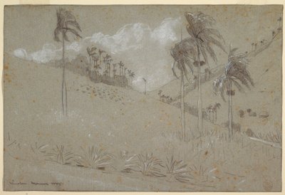 Tegning, cubansk åsside, 1885 av Winslow Homer