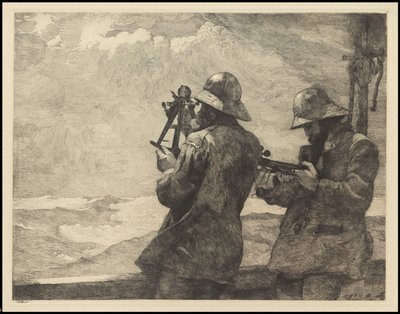 Åtte klokker, 1887, trolig trykt ca. 1940 av Winslow Homer