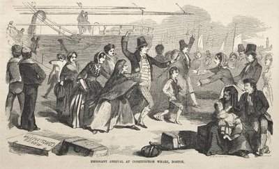Emigranters ankomst til Constitution Wharf, Boston av Winslow Homer