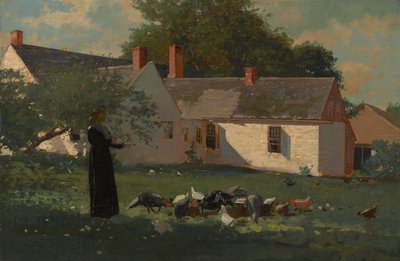 Gårdstunscene, ca. 1872-74 av Winslow Homer