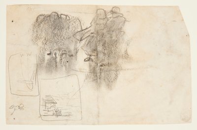 Figurer i Lee of Building with Ocean Beyond, Cullercoats, England av Winslow Homer