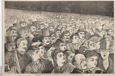 Brannverk om natten den fjerde juli, 1868. av Winslow Homer