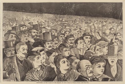 Fire Works on the Night of the Fourth of July, publisert 1868. av Winslow Homer