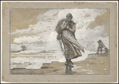 Fiskepike med nett, 1882 av Winslow Homer