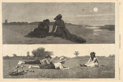 Flørting på havkysten og på engen, fra Harper av Winslow Homer