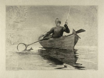 Fluefiske, Saranac Lake av Winslow Homer