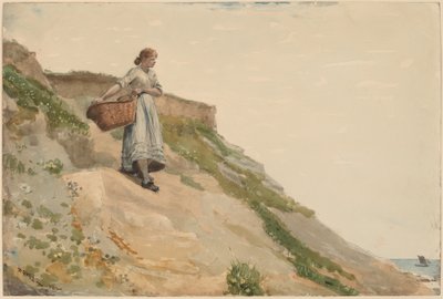 Jente som bærer en kurv av Winslow Homer
